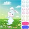 Pin The Tail on The Bunny Game for Birthday Party, Easter Party Game with 24 pcs Tail Stickers for Happy Easter Party Decoration Supplies